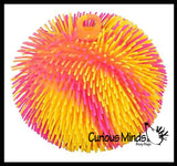 Striped Multi-Color Tie Dye Swirl Jumbo 8" Puffer Ball - Sensory Therapy Fidget Stress Balls - OT Autism SPD
