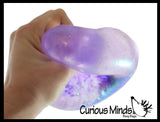 NEW - Jumbo 4.5" Glitter Sugar Ball - Over 2 Pounds - Glittery Shimmer Thick Glue/Gel Stretch Ball -Syrup Molasses   Ultra Squishy and Moldable Slow Rise Relaxing Sensory Fidget Stress Toy