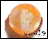 NEW - Jumbo 4.5" Glitter Sugar Ball - Over 2 Pounds - Glittery Shimmer Thick Glue/Gel Stretch Ball -Syrup Molasses   Ultra Squishy and Moldable Slow Rise Relaxing Sensory Fidget Stress Toy