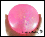 NEW - Jumbo 4.5" Glitter Sugar Ball - Over 2 Pounds - Glittery Shimmer Thick Glue/Gel Stretch Ball -Syrup Molasses   Ultra Squishy and Moldable Slow Rise Relaxing Sensory Fidget Stress Toy