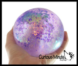 NEW - Jumbo 4.5" Glitter Sugar Ball - Over 2 Pounds - Glittery Shimmer Thick Glue/Gel Stretch Ball -Syrup Molasses   Ultra Squishy and Moldable Slow Rise Relaxing Sensory Fidget Stress Toy