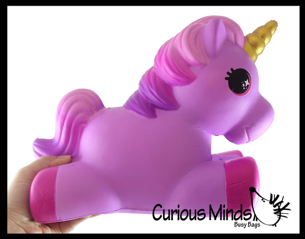 NEW JUMBO Pony Unicorn Squishy Slow Rise Foam Pet Animal Toy