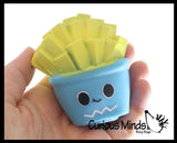NEW - Fast Food Squishy Squeeze Stress Ball Soft Doh Filling - Like Shaving Cream - Sensory, Fidget Toy Junk Food