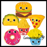 NEW - Fast Food Squishy Squeeze Stress Ball Soft Doh Filling - Like Shaving Cream - Sensory, Fidget Toy Junk Food