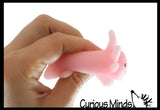 Axolotl Large Mochi - Cute Animal Gummy Mochi Fidget Squishy Animals - Cute Individually Wrapped Toys - Sensory, Stress, Fidget Party Favor Toy