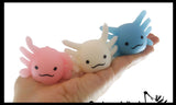 Axolotl Large Mochi - Cute Animal Gummy Mochi Fidget Squishy Animals - Cute Individually Wrapped Toys - Sensory, Stress, Fidget Party Favor Toy