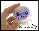Light Up Octopus - Air and Styrofoam Bead Filled Squeeze Stress Balls  -  Sensory, Stress, Fidget Toy Super Soft