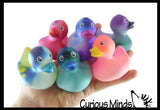 Regular 2" Marble Print Rubber Ducks - Rubber Duckies - Cute Novelty Prize Reward Giveaway