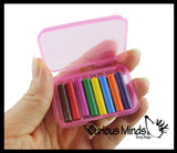 Mini Crayon Case with 8 Crayons - Tiny Cute Art Supply Kids Arts and Crafts