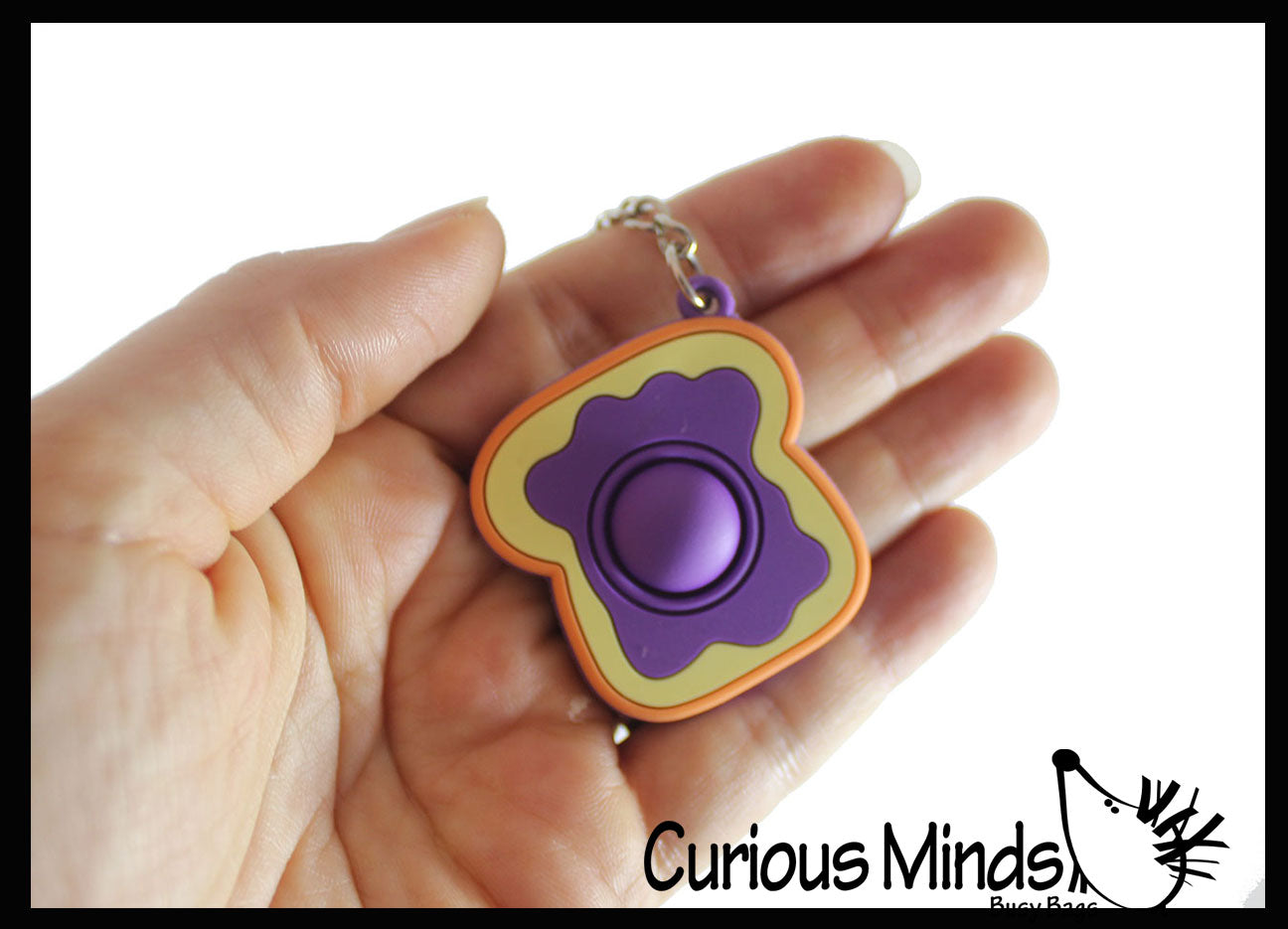 Cute Food Pair Bubble Popper Fidget Keychains - Go Together, Best Friends