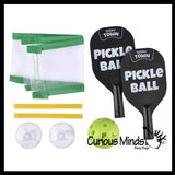Mini Tabletop Pickleball Game Set - Net, Paddles and Ball - Indoor Office Table Sport Set Novelty