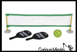Mini Tabletop Pickleball Game Set - Net, Paddles and Ball - Indoor Office Table Sport Set Novelty