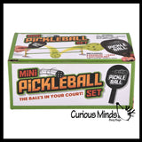 Mini Tabletop Pickleball Game Set - Net, Paddles and Ball - Indoor Office Table Sport Set Novelty