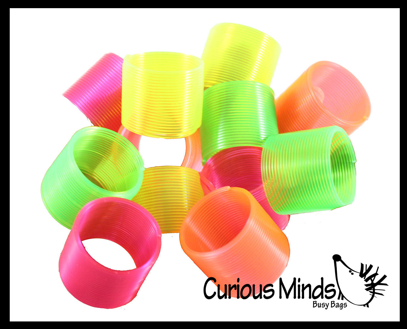 Small 1.25" Plastic Transparent Spring Coil Novelty Toys - Fun Party Favors for Kids & Adults - Easter Egg Gifts