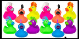 Rubber Ducks with Mohawk Hair - 2" Bright Rubber Duckies Baby Ducklings - Cute Novelty Prize Reward Giveaway Punk Rock