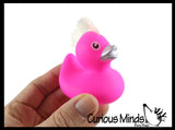 Rubber Ducks with Mohawk Hair - 2" Bright Rubber Duckies Baby Ducklings - Cute Novelty Prize Reward Giveaway Punk Rock