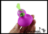 Rubber Ducks with Mohawk Hair - 2" Bright Rubber Duckies Baby Ducklings - Cute Novelty Prize Reward Giveaway Punk Rock