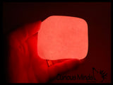 NeeDoh Glow Nice Cube Ice Sugar Ball - Glows in the Dark - Thick Glue/Gel Stretch Ball - Ultra Squishy and Moldable Slow Rise Relaxing Sensory Fidget Stress Toy Nee doh