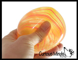 NeeDoh Swirl Nice Cube Ice Sugar Ball - Thick Glue/Gel Stretch Ball - Ultra Squishy and Moldable Slow Rise Relaxing Sensory Fidget Stress Toy Nee doh