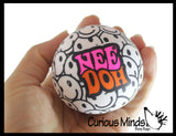 NeeDoh Press-Doh Blank Black and White Color Changing Soft Doh Filled Stretch Ball - Ultra Squishy and Moldable Relaxing Sensory Fidget Stress Toy Nee Doh