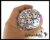 NeeDoh Press-Doh Blank Black and White Color Changing Soft Doh Filled Stretch Ball - Ultra Squishy and Moldable Relaxing Sensory Fidget Stress Toy Nee Doh