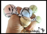 NeeDoh Press-Doh Blank Black and White Color Changing Soft Doh Filled Stretch Ball - Ultra Squishy and Moldable Relaxing Sensory Fidget Stress Toy Nee Doh