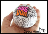 NeeDoh Press-Doh Blank Black and White Color Changing Soft Doh Filled Stretch Ball - Ultra Squishy and Moldable Relaxing Sensory Fidget Stress Toy Nee Doh