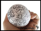 NeeDoh Press-Doh Blank Black and White Color Changing Soft Doh Filled Stretch Ball - Ultra Squishy and Moldable Relaxing Sensory Fidget Stress Toy Nee Doh