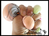 NeeDoh Press-Doh Blank Black and White Color Changing Soft Doh Filled Stretch Ball - Ultra Squishy and Moldable Relaxing Sensory Fidget Stress Toy Nee Doh