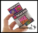 NeeDoh Press-Doh Blank Black and White Color Changing Soft Doh Filled Stretch Ball - Ultra Squishy and Moldable Relaxing Sensory Fidget Stress Toy Nee Doh