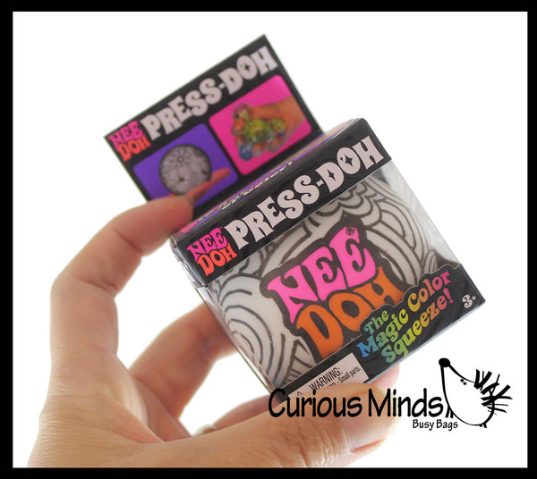 NeeDoh PressDoh Blank Black and White Color Changing Soft Doh