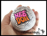NeeDoh Press-Doh Blank Black and White Color Changing Soft Doh Filled Stretch Ball - Ultra Squishy and Moldable Relaxing Sensory Fidget Stress Toy Nee Doh