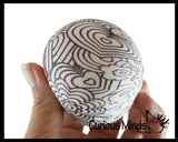 NeeDoh Press-Doh Blank Black and White Color Changing Soft Doh Filled Stretch Ball - Ultra Squishy and Moldable Relaxing Sensory Fidget Stress Toy Nee Doh