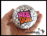NeeDoh Press-Doh Blank Black and White Color Changing Soft Doh Filled Stretch Ball - Ultra Squishy and Moldable Relaxing Sensory Fidget Stress Toy Nee Doh