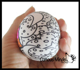 NeeDoh Press-Doh Blank Black and White Color Changing Soft Doh Filled Stretch Ball - Ultra Squishy and Moldable Relaxing Sensory Fidget Stress Toy Nee Doh