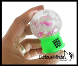 LAST CHANCE - LIMITED STOCK - Nee Doh Snow Globe Stress Ball - Snowglobe With Santa Snowman Penguin