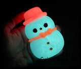 LAST CHANCE - LIMITED STOCK - Nee-Doh Glowman - Glow in Dark Snow Man Soft Doh Filled Crunchy Stretch Ball - Sounds Like Walking in Snow -  Relaxing Sensory Fidget Stress Toy Snowball Needoh