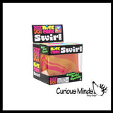 NeeDoh Swirl Nice Cube Ice Sugar Ball - Thick Glue/Gel Stretch Ball - Ultra Squishy and Moldable Slow Rise Relaxing Sensory Fidget Stress Toy Nee doh