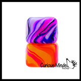 NeeDoh Swirl Nice Cube Ice Sugar Ball - Thick Glue/Gel Stretch Ball - Ultra Squishy and Moldable Slow Rise Relaxing Sensory Fidget Stress Toy Nee doh