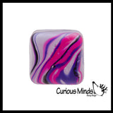 NeeDoh Swirl Nice Cube Ice Sugar Ball - Thick Glue/Gel Stretch Ball - Ultra Squishy and Moldable Slow Rise Relaxing Sensory Fidget Stress Toy Nee doh