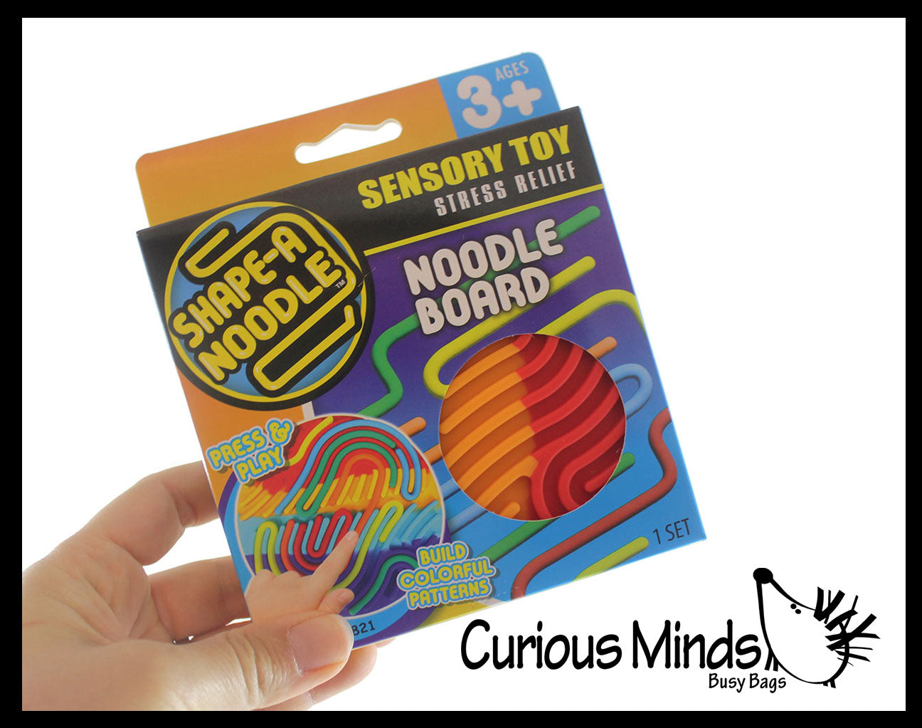 NEW - Noodle Board Fidget  Circle Double Sided - Press and Peel Noodles Sensory Toy