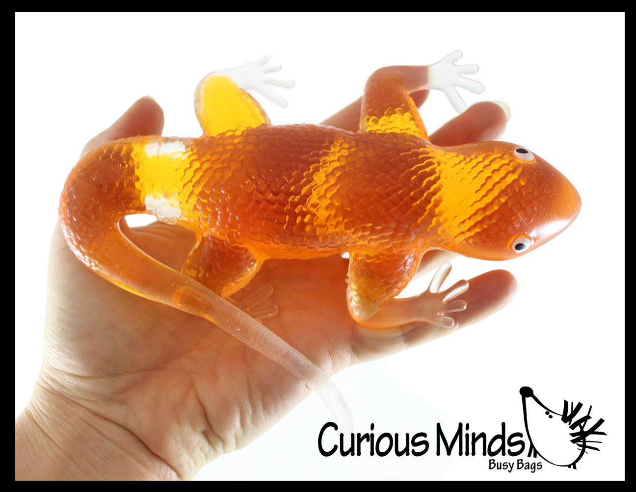 NEW - Jumbo Gooey Lizard Fidget Stress Toy - Large Gel Filled Sensory Toy Sugar