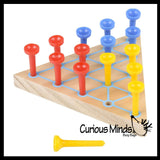 Solitaire Peg Game - Retro Wooden Classic Game - Peg Puzzle Brain Teaser
