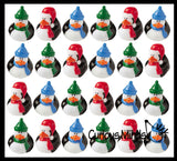 Winter Penguin Rubber Duckies - Cute Winter Snow Man Duck Party Favors