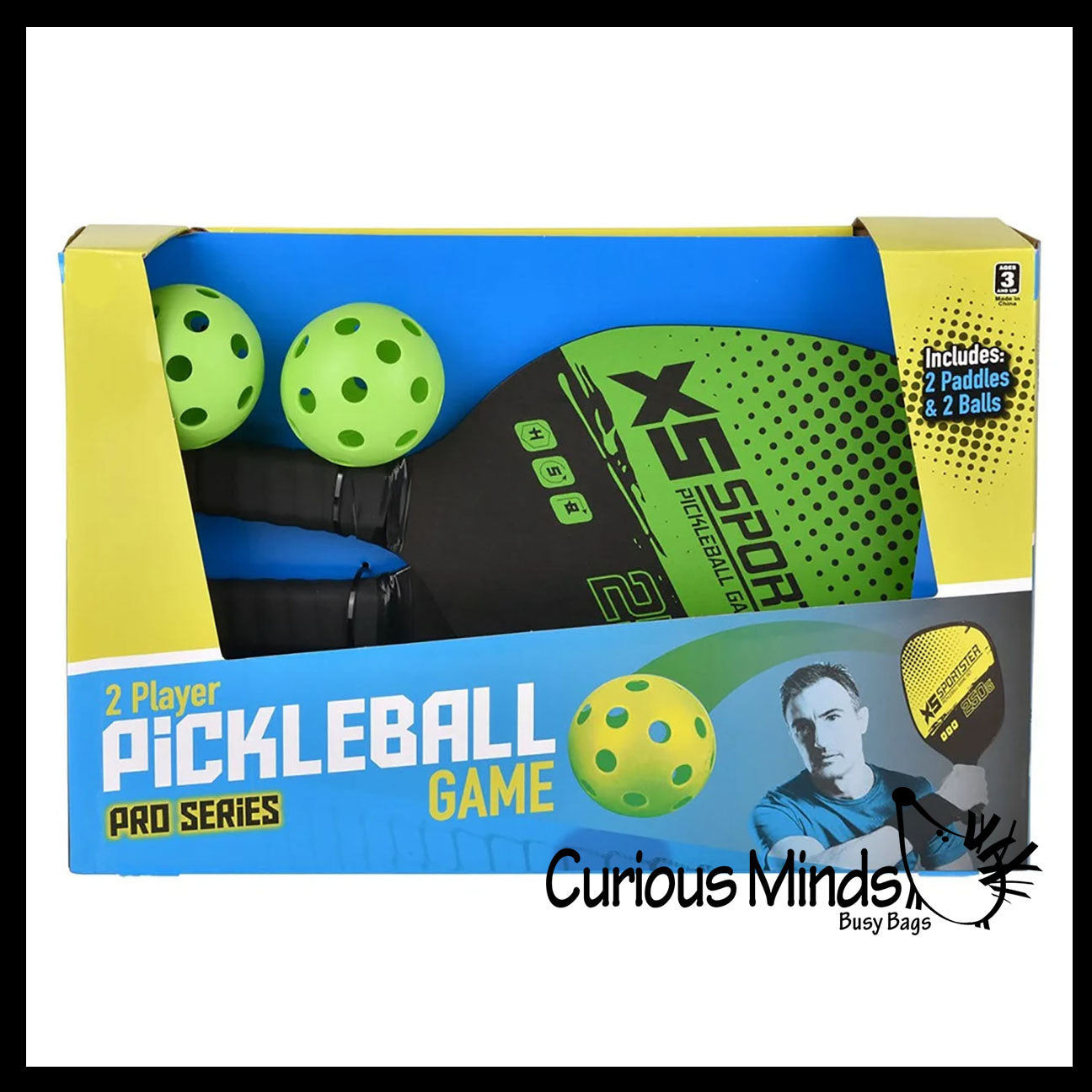 Pickleball Practice Game Set - Paddles and Ball - Outdoor Sport Set