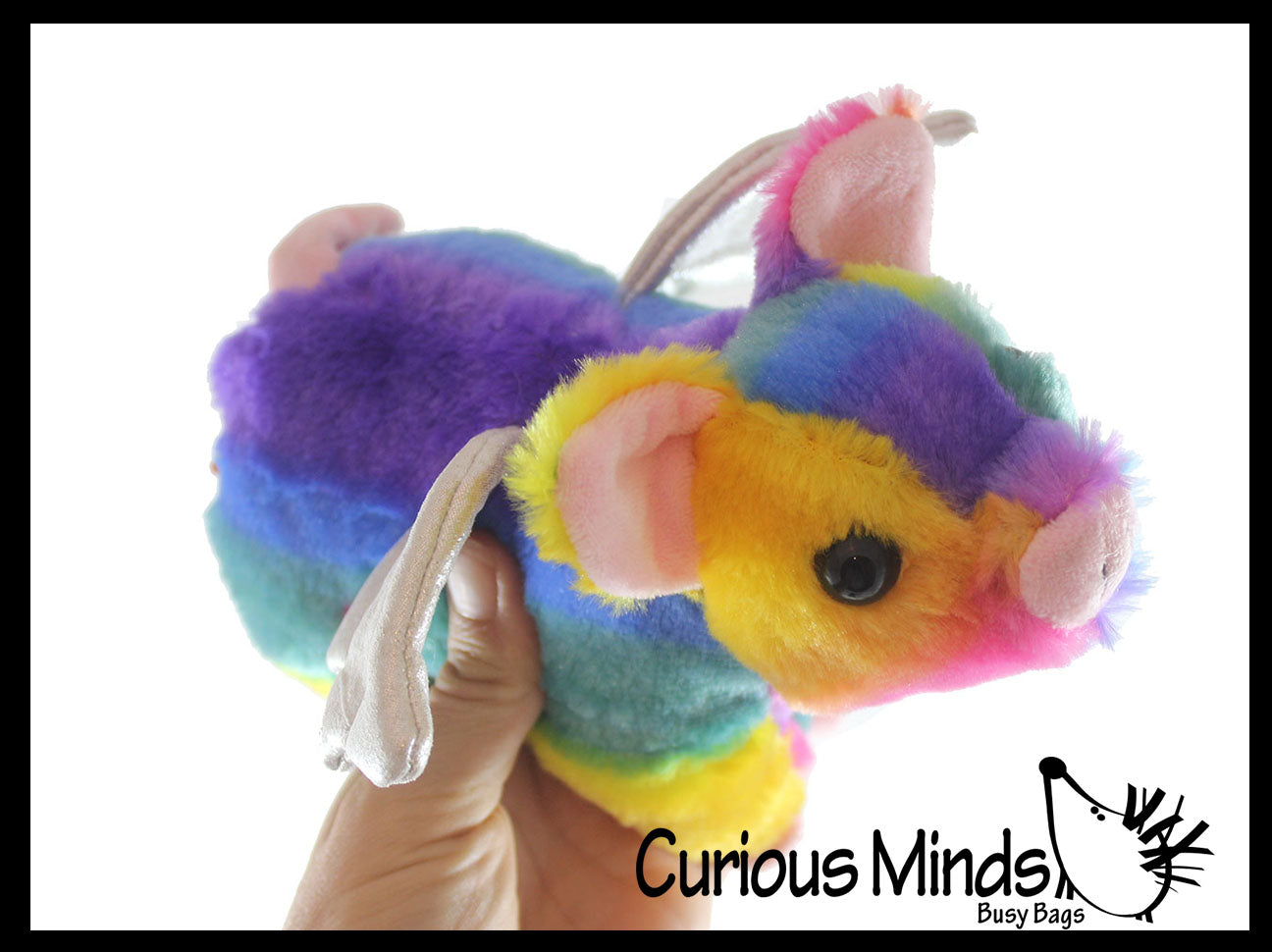 Cute Pig with Fairy Wings and Unicorn Horn Plush Stuffed Animals - Adorable Piggy Soft and Cuddly Mini Animal Plushie Plushy