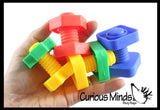 Busy Bags - Large Nuts and Bolts - Fine Motor Montessori Activity for Toddlers 18M and up