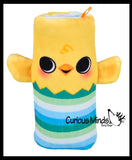 Jumbo Reversible Plush Chick Animal Water Filled Tube Snake Stress Toy - Squishy Slippery Wiggler Sensory Fidget Ball Easter Toy