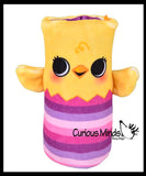 Jumbo Reversible Plush Chick Animal Water Filled Tube Snake Stress Toy - Squishy Slippery Wiggler Sensory Fidget Ball Easter Toy