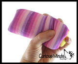 Jumbo Reversible Plush Chick Animal Water Filled Tube Snake Stress Toy - Squishy Slippery Wiggler Sensory Fidget Ball Easter Toy